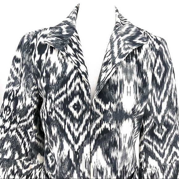 Lafayette 148 New York Black & White Cropped Blazer - Picture 2 of 10